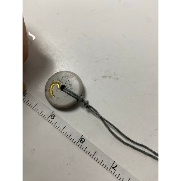 Handmade Ceramic & Resin Disc Necklace - Boho Chic - Picture 3 of 3